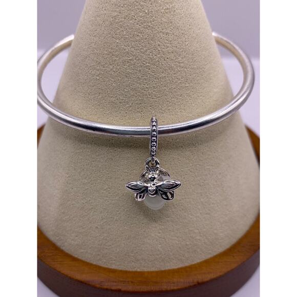 Authentic Pandora #799352C01 Glow in the Dark Firefly Dangle Charm - Picture 1 of 4